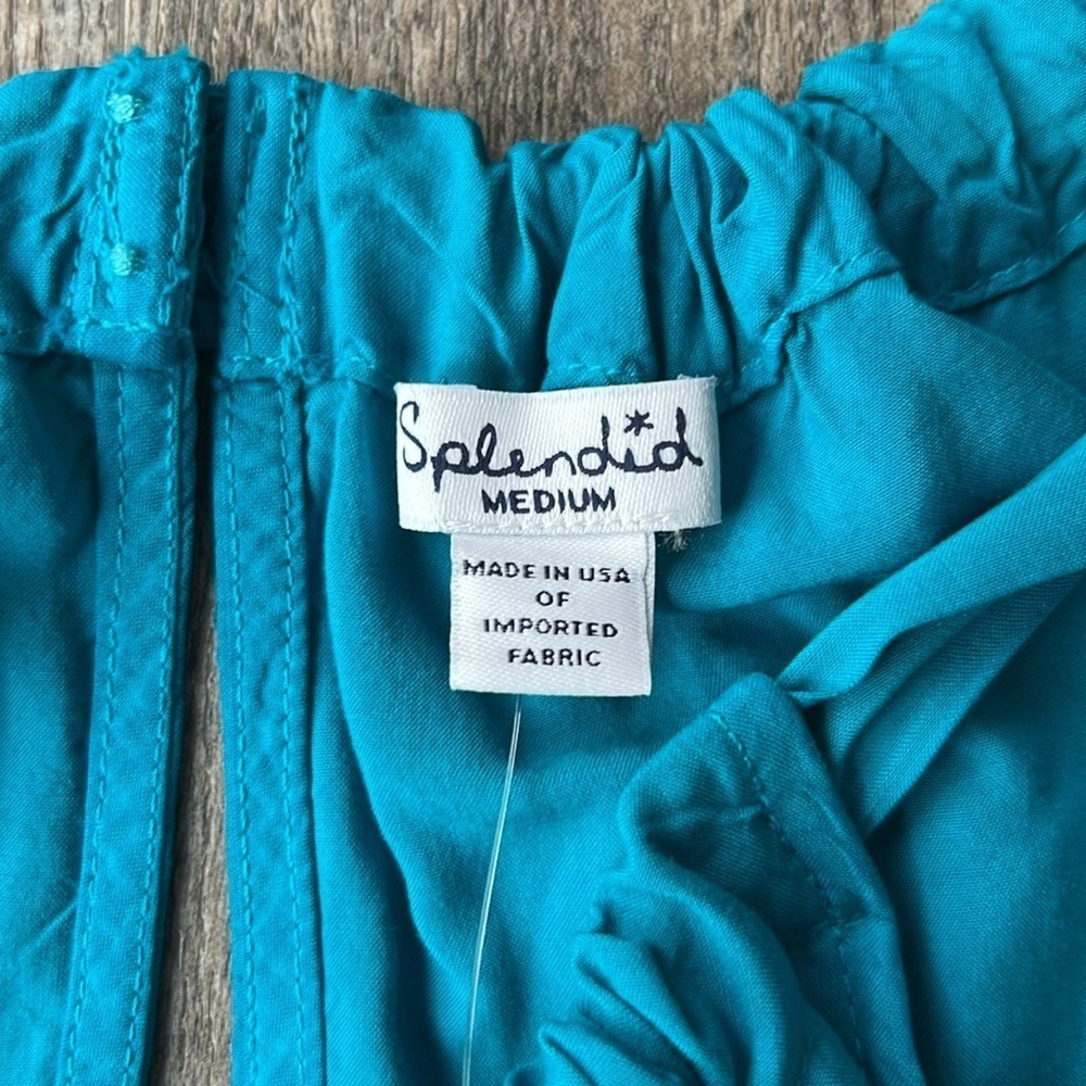 Splendid Dress Blue Green Flowy Maxi Dress Size Medium Sleeveless - Picture 3 of 12